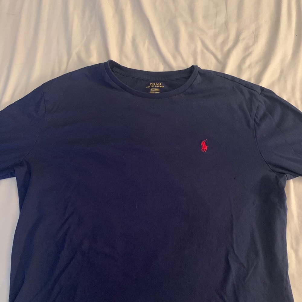 Men’s Medium Navy Blue Long Sleeve Polo Tee